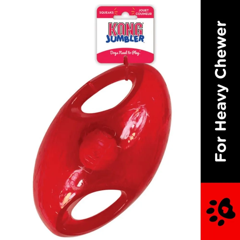 Kong Jumbler Football Toy for Dogs (Red)