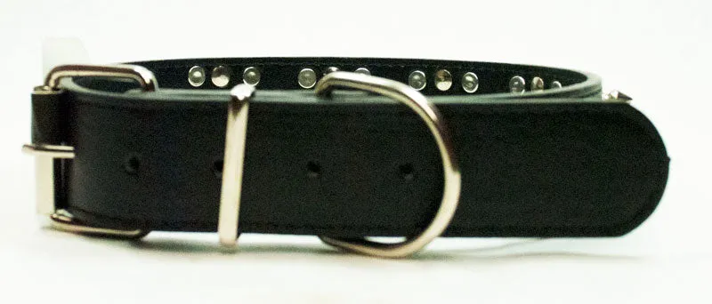 Large Double Studded Spike Collar