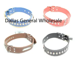 Large Studded Spike Pet Collars Wholesale