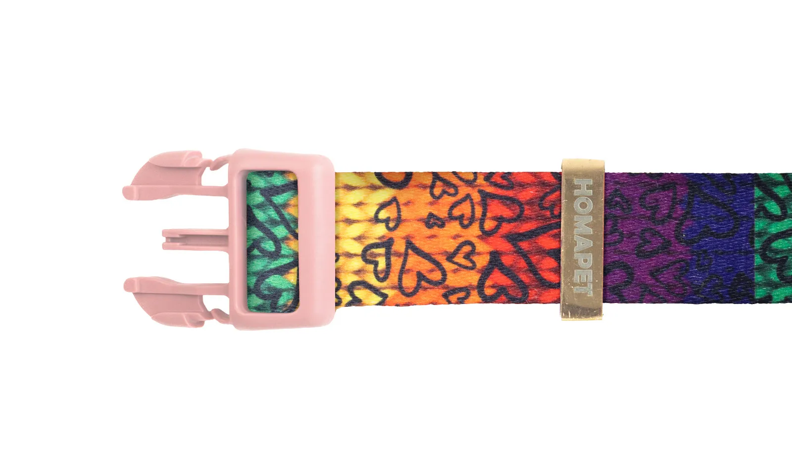 Love Printed Polyester Dog Collar