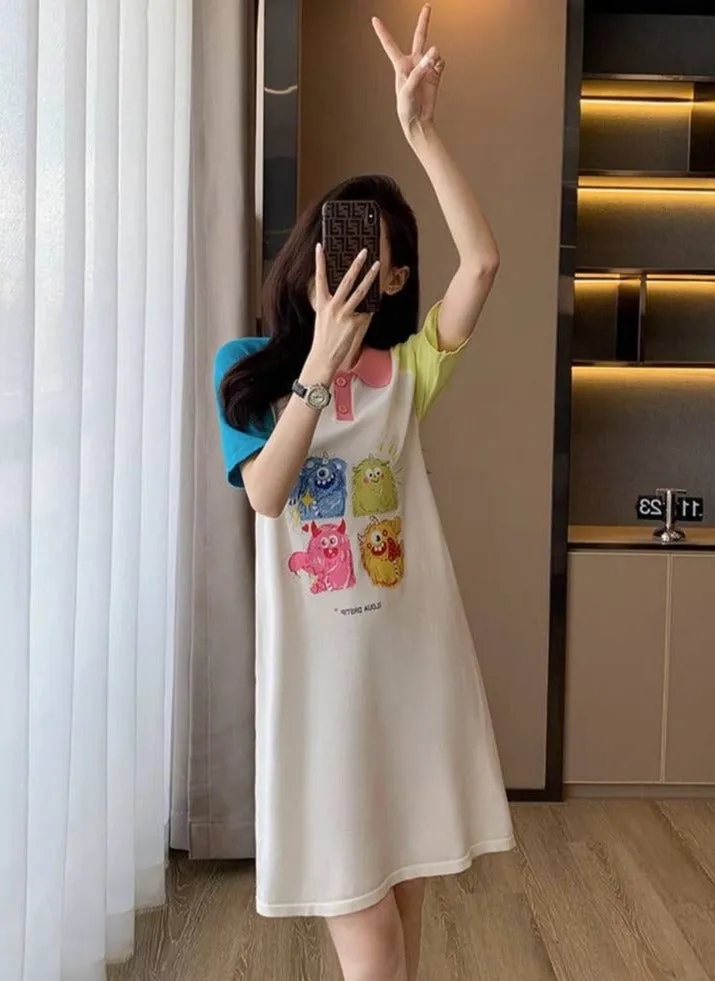 Luna Polo Dress with 3D Detailing