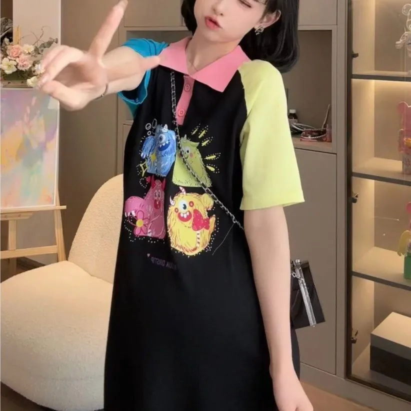 Luna Polo Dress with 3D Detailing