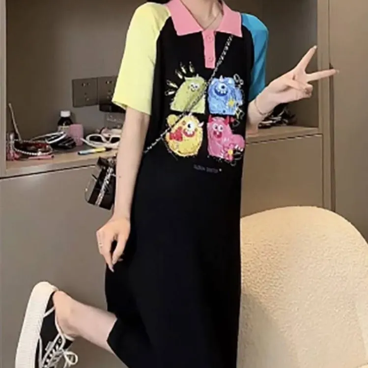 Luna Polo Dress with 3D Detailing