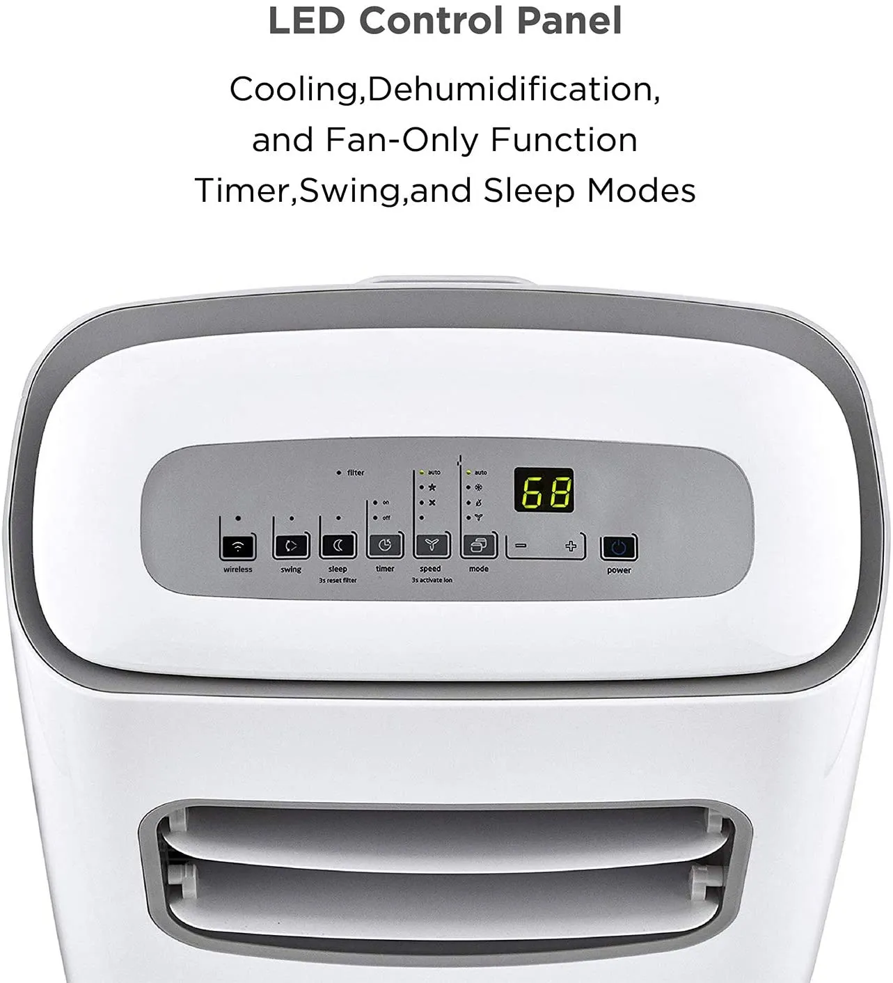 Midea Smart 3-in-1 Portable Air Conditioner, Dehumidifier, Fan for Large Rooms up to 275 sq ft 12,000 BTU (6,500 BTU SACC) control with Remote, Smartphone or Alexa