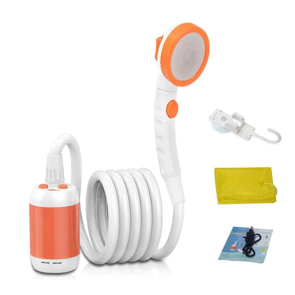 Outdoor Camping Shower Portable Electric Shower Pump IPX7 Waterproof & 5000mAh Rechargeable Battery Powered for Camping Hiking