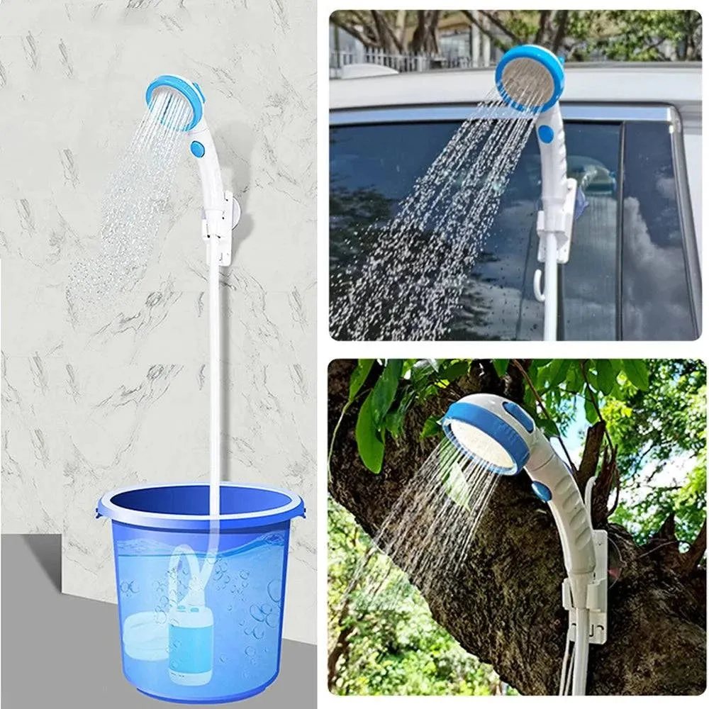 Outdoor Camping Shower Portable Electric Shower Pump IPX7 Waterproof & 5000mAh Rechargeable Battery Powered for Camping Hiking