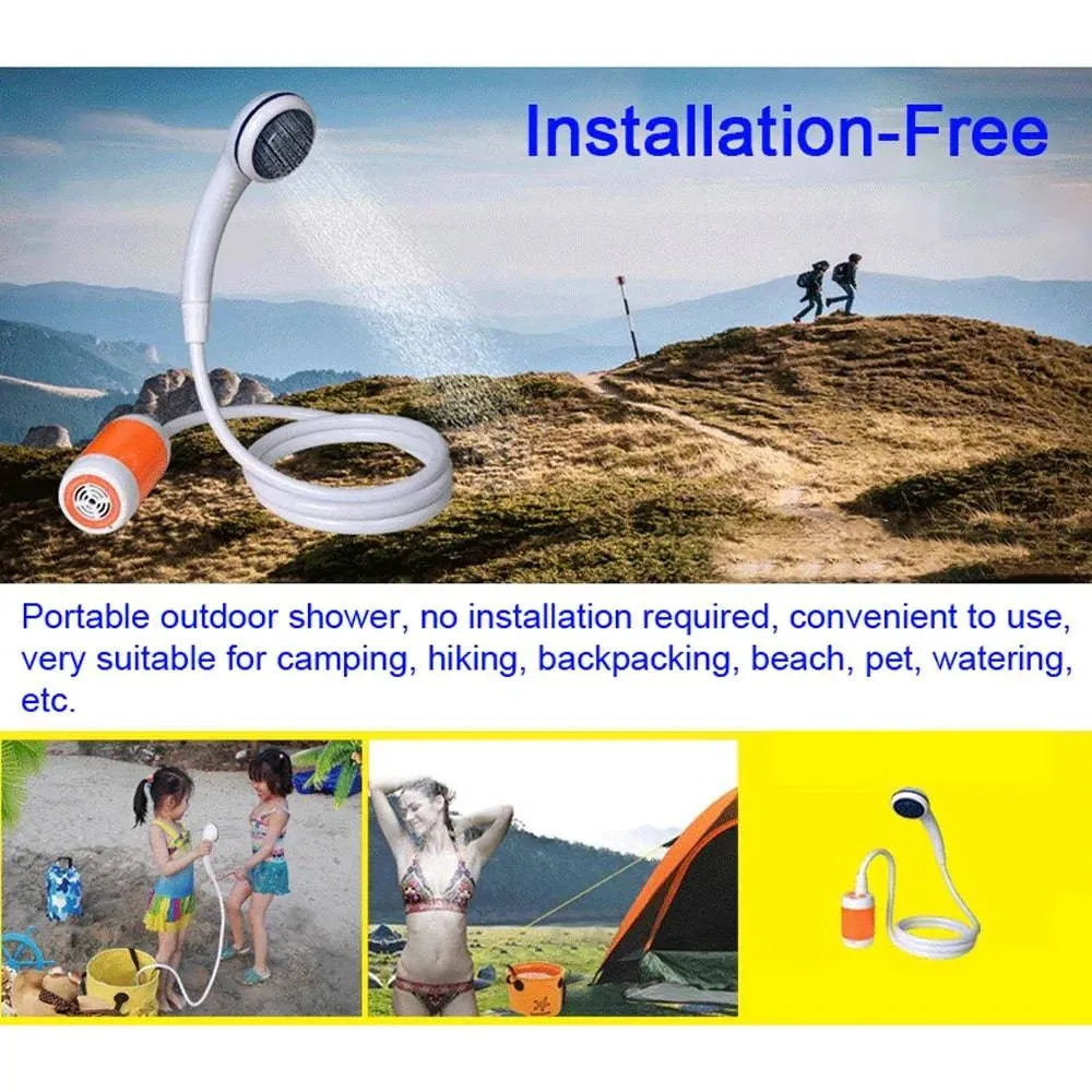 Outdoor Camping Shower Portable Electric Shower Pump IPX7 Waterproof & 5000mAh Rechargeable Battery Powered for Camping Hiking