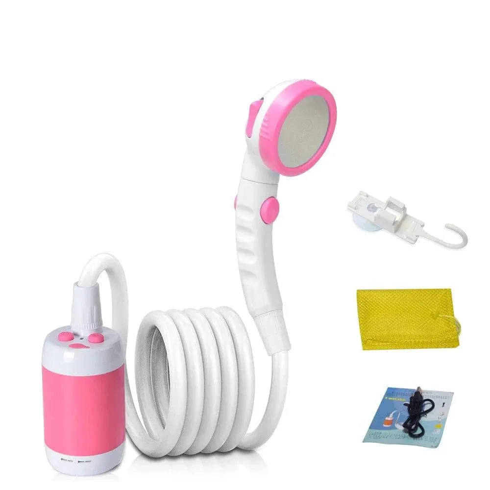 Outdoor Camping Shower Portable Electric Shower Pump IPX7 Waterproof & 5000mAh Rechargeable Battery Powered for Camping Hiking