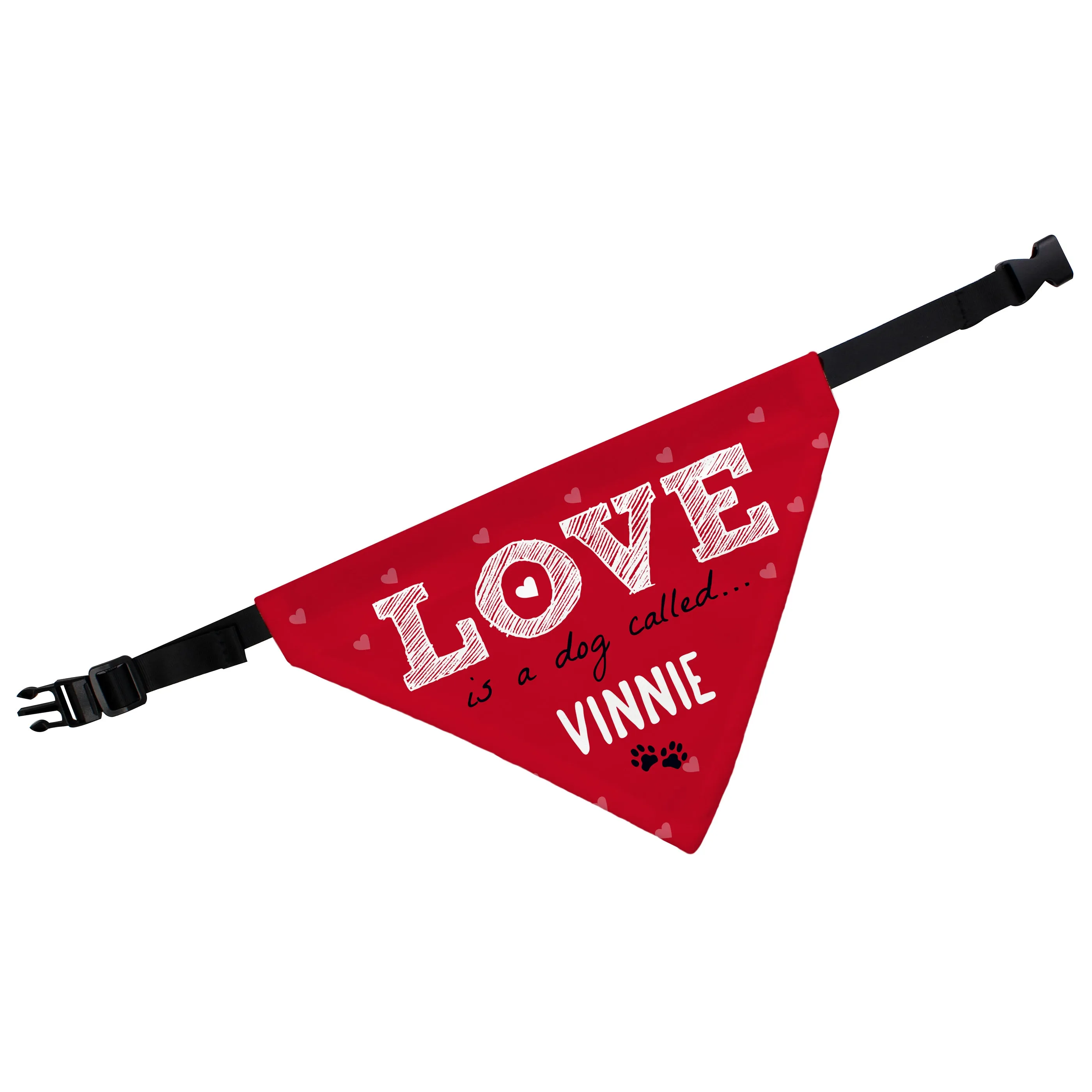 Personalised Love Is... Dog Bandana