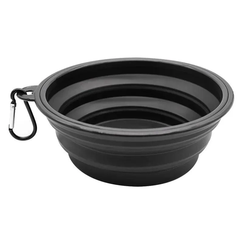 Pet Folding Silicone Bowl Collapsible Dog Food Bowl Water Large Outdoor Pet Travel Bowl Portable Puppy Food Container Feeder