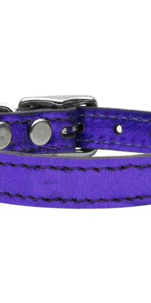 Plain Metallic Leather Metallic Purple 18