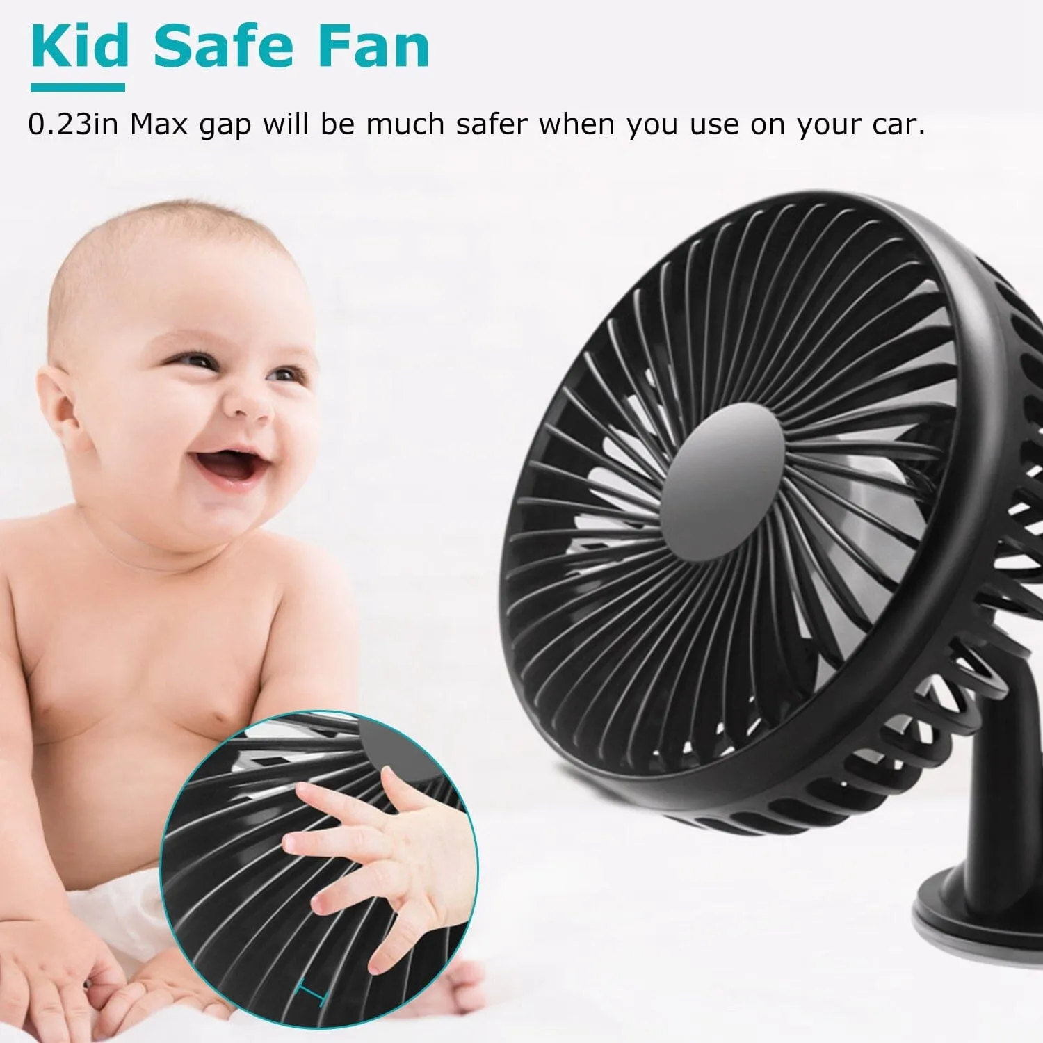 Portable Rotatable Car Cooling Fan