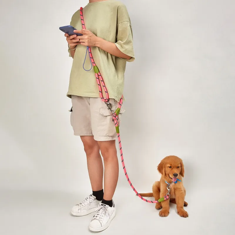 Reflective Multicolor Pet Dog Leash
