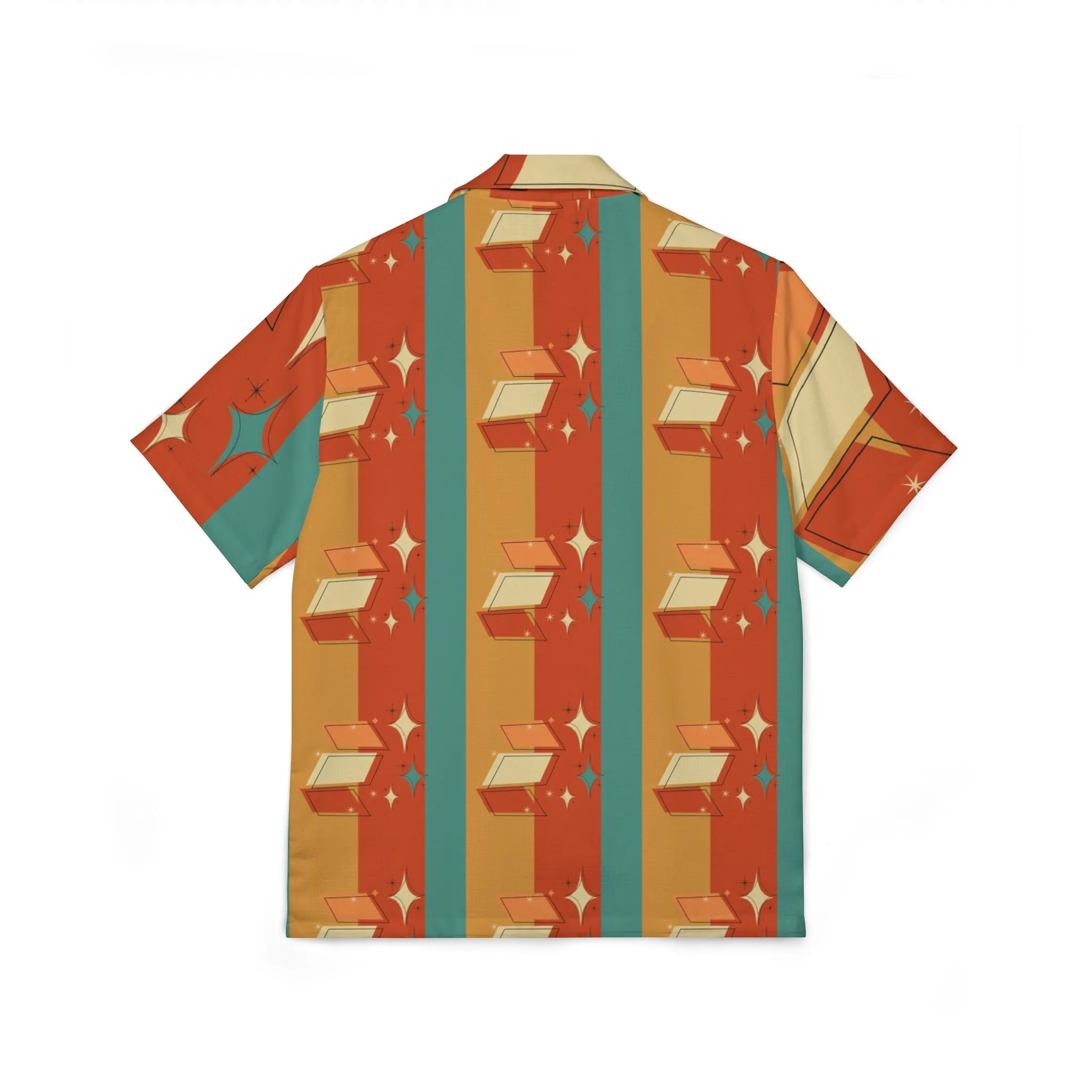 Retro Atomic Cat Bowling Shirt Funky Fun Vintage Bowling Cat Design
