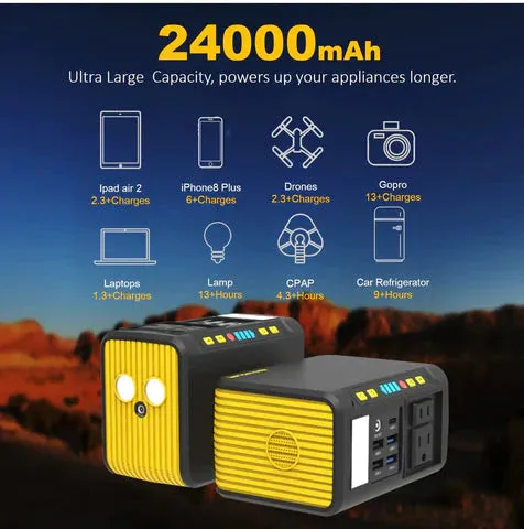 ROCKSOLAR Weekender 80W 88Wh Portable Solar Generator Kit