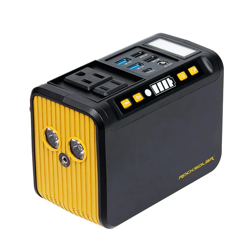 ROCKSOLAR Weekender 80W 88Wh Portable Solar Generator Kit