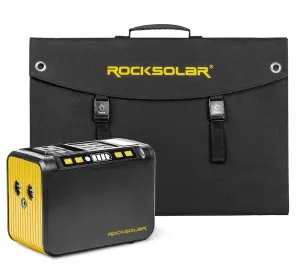 ROCKSOLAR Weekender 80W 88Wh Portable Solar Generator Kit