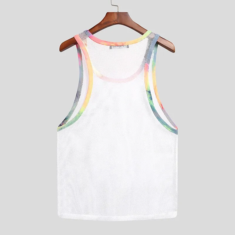 Shades Of Rainbow Sheer Tank Top