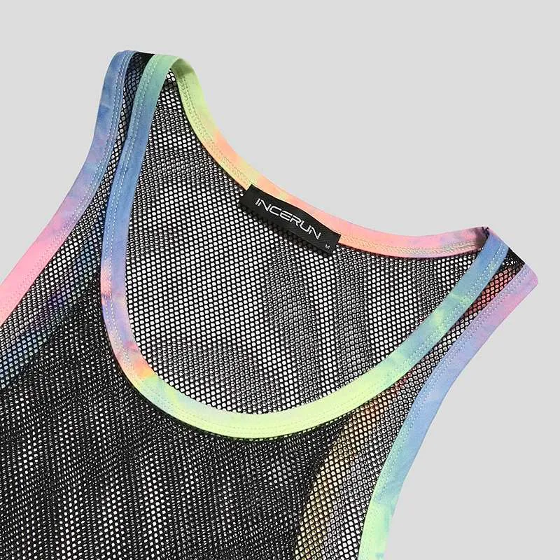 Shades Of Rainbow Sheer Tank Top