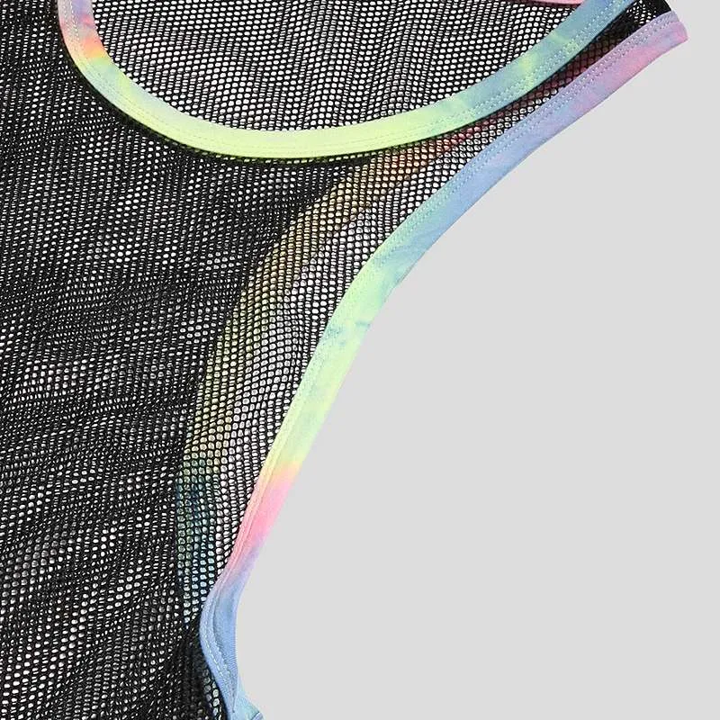 Shades Of Rainbow Sheer Tank Top