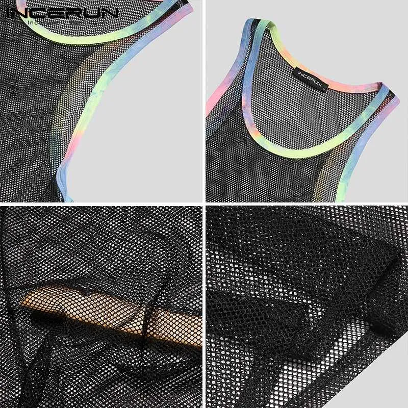 Shades Of Rainbow Sheer Tank Top
